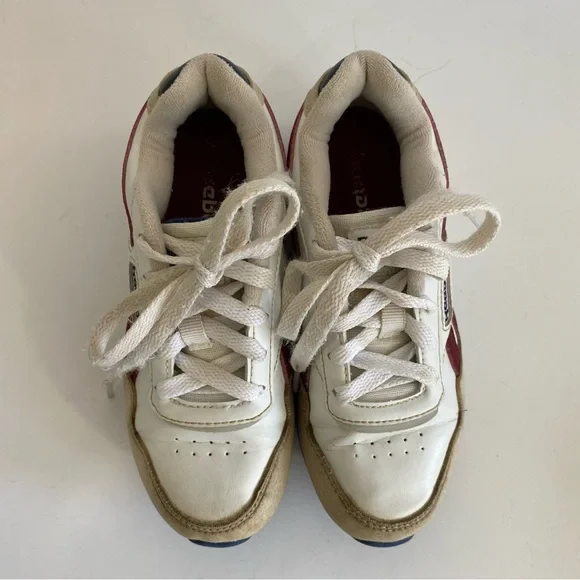 Reebok Classic Harmon Run sneaker in ivory/maroon/navy youth size 13 tennis shoe - Picture 6 of 8